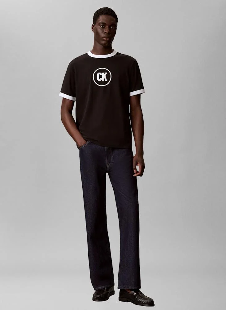 Calvin Klein Jeans  Graphic Logo Ringer T-shirt for Men | Best Price UAE